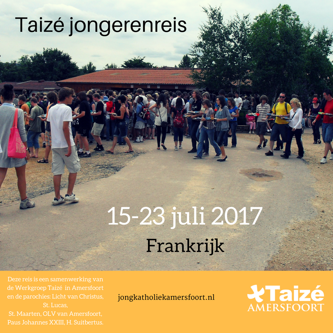 Taizé jongerenreis van 15-23 juli 2017 voor jongeren van 15-30 jaar