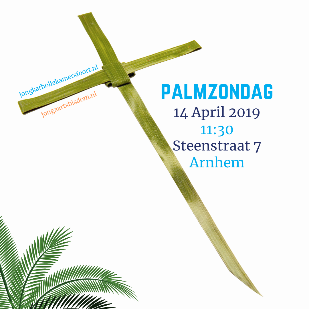 Palmzondag is Wereldjongerendag in bisdom Utrecht is er voor jongeren vanaf 15 jaar een bijeenkomst in Arnhem